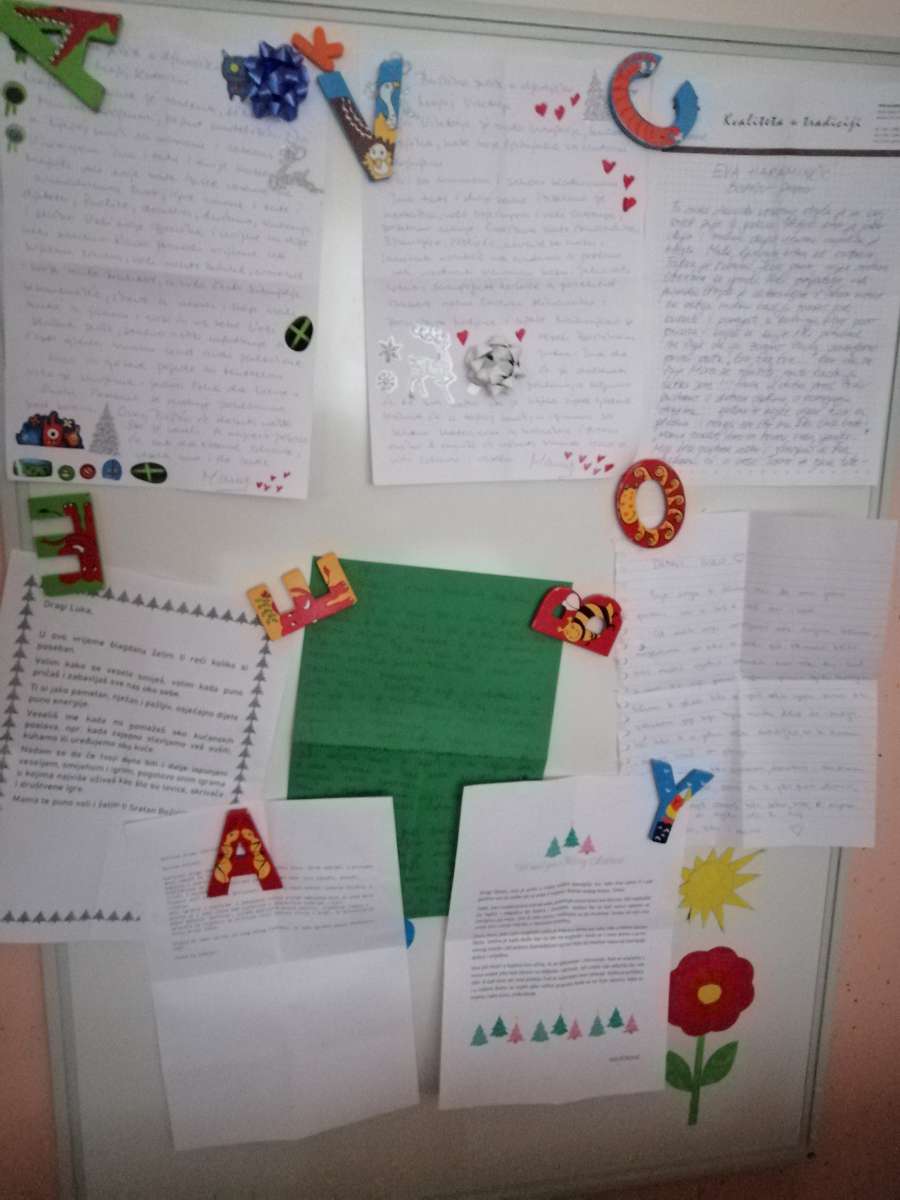 Božićno pismo u  skupini s ranim učenjem engleskog jezika – PO Kurilovečka