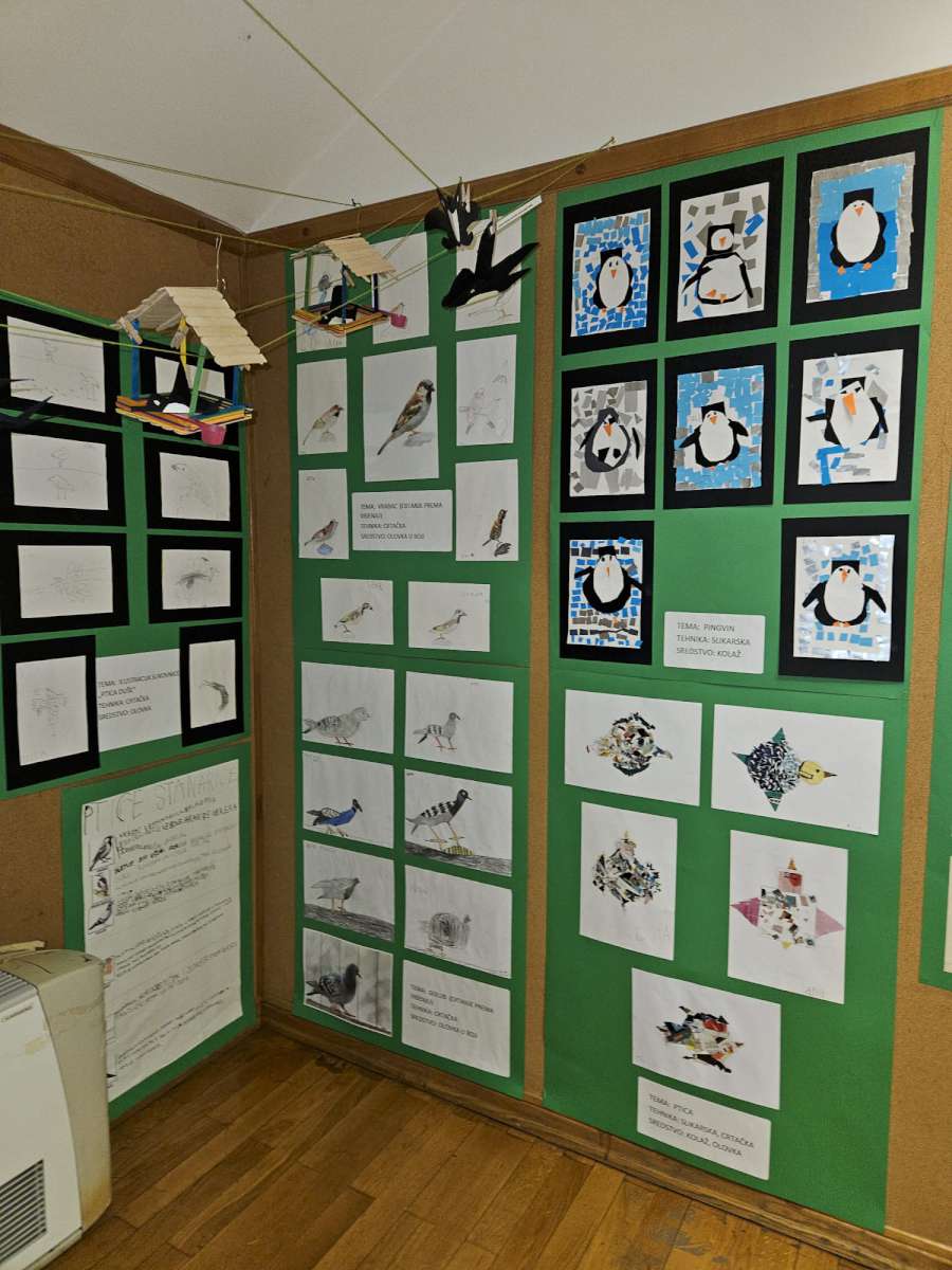 IZLOŽBA DJEČJIH RADOVA NASTALIH TIJEKOM PROJEKTA „PTICE“ U SKUPINI S ALTERNATIVNIM MONTESSORI PROGRAMOM, PO KURILOVEČKA
